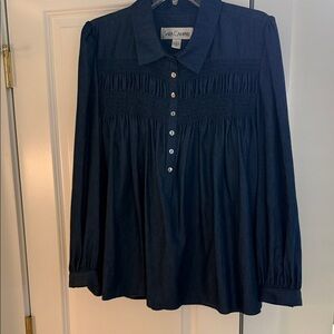 Sara Campbell Denim Look Blouse